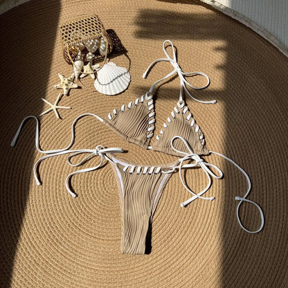 ביקיני קרם שזור – סול מארה ☀️🤍
