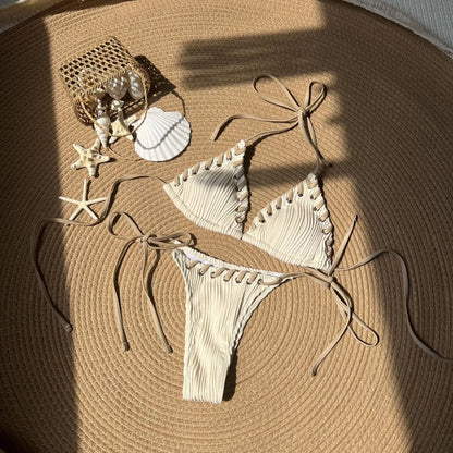 ביקיני קרם שזור – סול מארה ☀️🤍